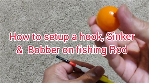 setting up a hook and sinker